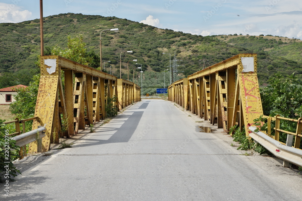 Fototapeta premium Greece, Macedonia – Thrace. Bridge on the Strimonas River near Amphipoli.