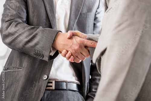 Closeup of business handshake