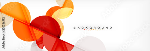 Circle abstract background, geometric illustration