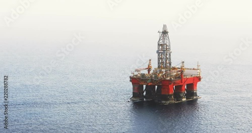 offshore oil and gas well boring platform