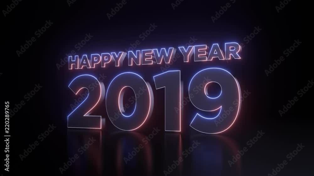 Happy New Year 2019 3D Animation Happy New Year 2019 3D Animation