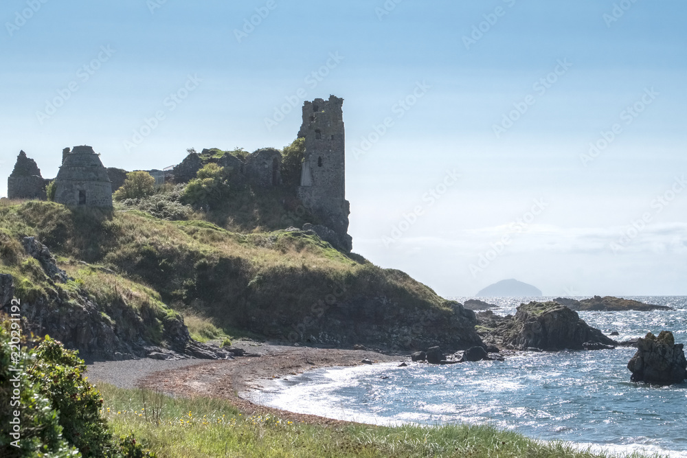 Ancient Ruins of Dunure in South Ayrshire