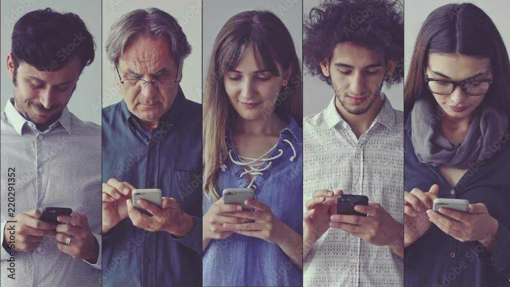 People using the mobile phone