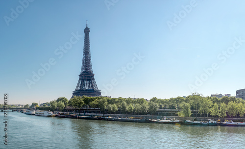 Paris cityscape - Eiffel Tower, bridge and Seine river © zefart