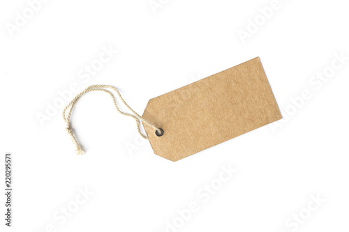 price tag isolated on white background.