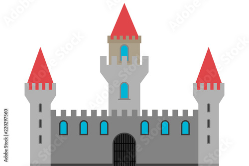 Castillo de fantasía de color gris.