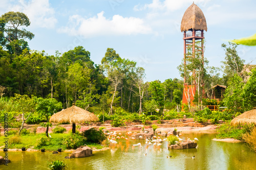 Photography Largest zoological park in Vietnam - Vinpearl Safari Phu Quoc park with exotic f