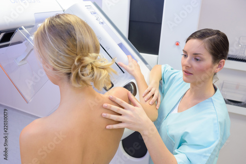 having a mammogram examination photo