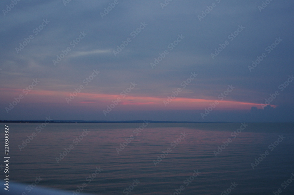 Sunset at Balaton Lake Plattensee 