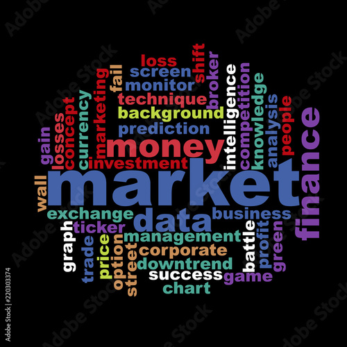 Marketing word cloud for sales concept.  Brainstorm and form new ideas.