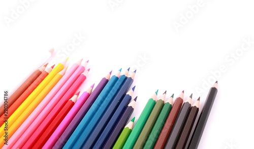 Pencil Colour isolated on white background