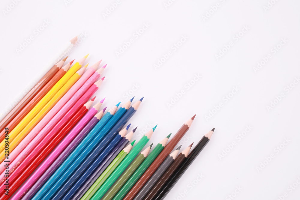 Pencil Colour isolated on white background