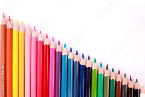 Pencil Colour isolated on white background