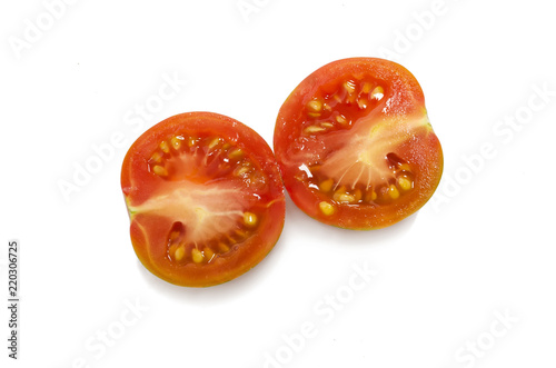 two tomato halves