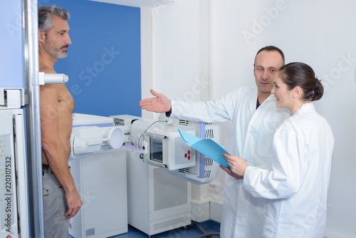 patient having an x-ray examination