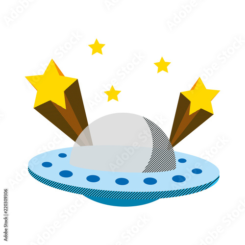 ufo universe object and shoothing stars
