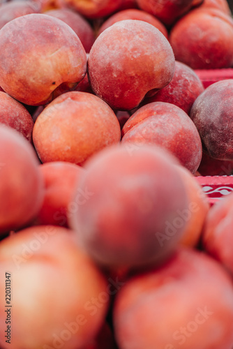 Farm Fresh Peaches. Healthy organic food