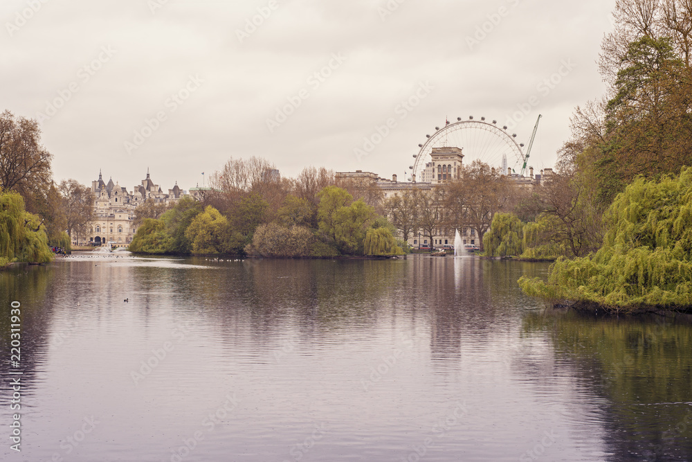 The view of London, Ferris wheel, amusement park, river in london, beautiful river, cityscape, landscape of london, london in winter