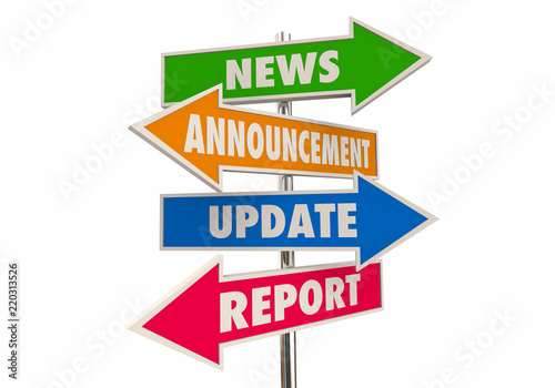 News Announcement Update Report Information Arrow Signs 3d Illustration © iQoncept