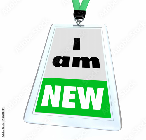 I Am New Rookie Latest Member Employee Joined Now Badge 3d Illustration photo