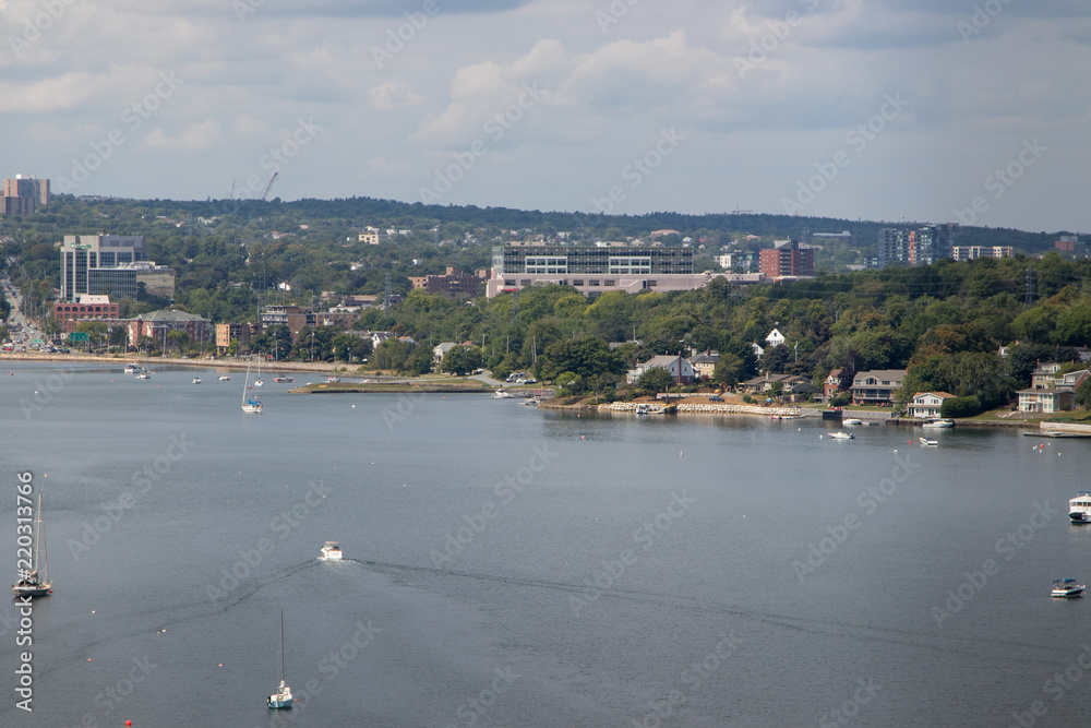 Halifax, city, river, water, panorama, view, sea, landscape, travel, sky,