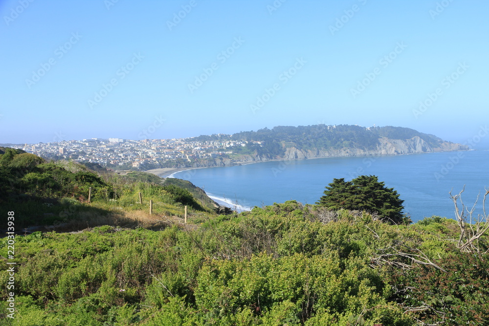 Pacific Coast Scenery from the Presidio in San Francisco