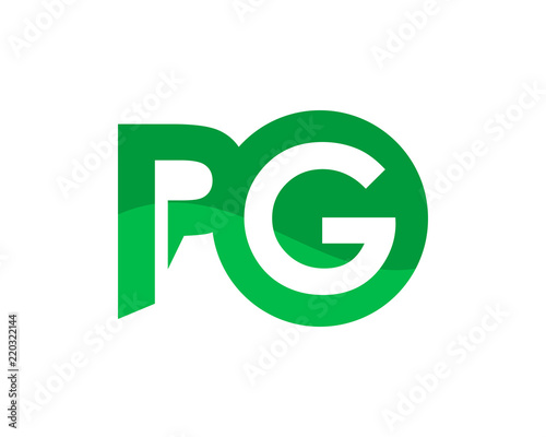 green initial typography alphabet font typeset logotype image vector icon