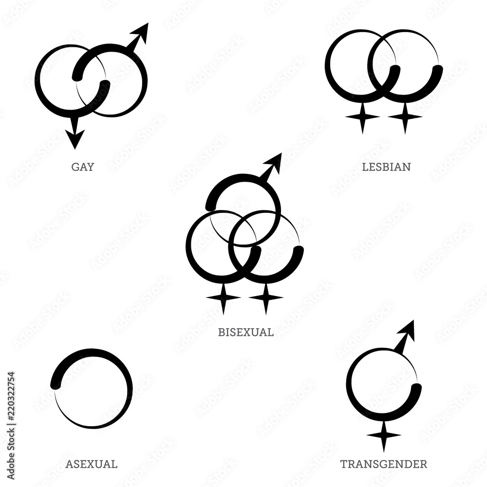 Vecteur Stock A Collection Of LGBT Symbols For Gay Lesbian Bisexual 