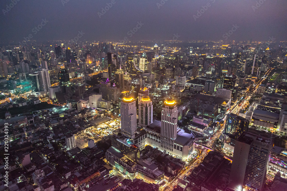 Obraz premium Aerial view of Bangkok