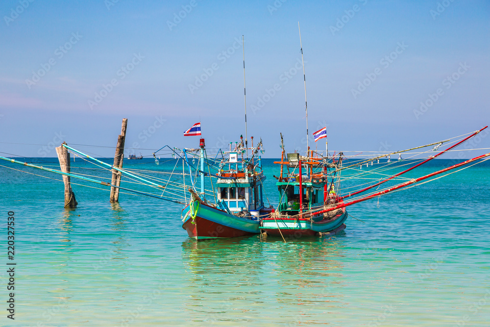 Fisherman boat on Phangan Island