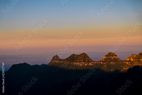 Por do Sol na Serra do Rio do Rastro em Santa Catarina