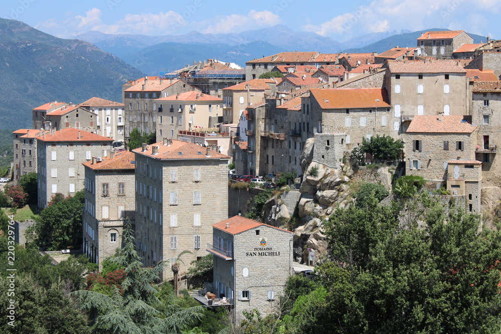 Town Mountain Wonder Landscape Corsica Sartene Village Corse Town Mountain Wonder Landscape Corsica Sartene Village Corse