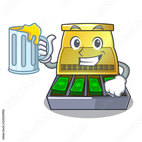 With juice cash register with LCD display cartoon