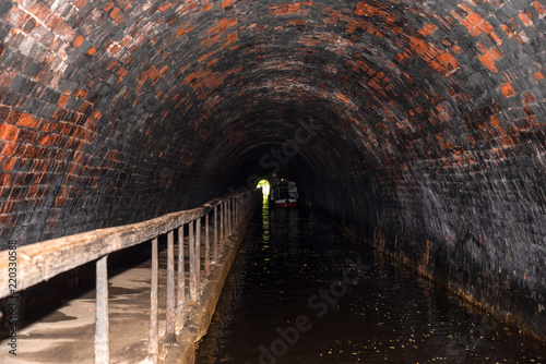 The Chirk Tunnel, built in the 18th century, is a still naviagable tunnel on the LLangollen Canal in Wales.