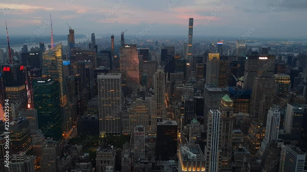 Spectacular New York city skyscraper skyline timelapse