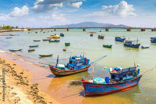 Fishing boats in Nha Trang  Vietnam