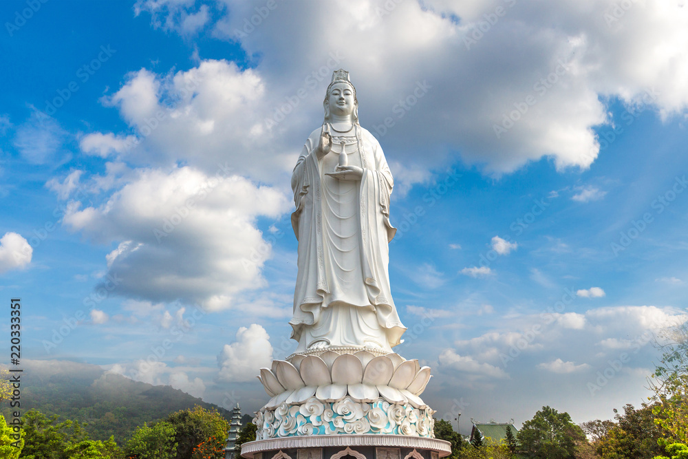 White Buddha statue in Danang