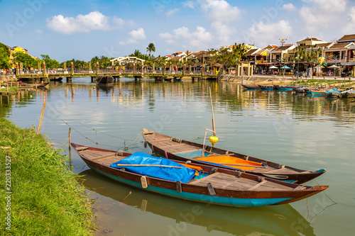 Traditional boats in Hoi An  Vietnam