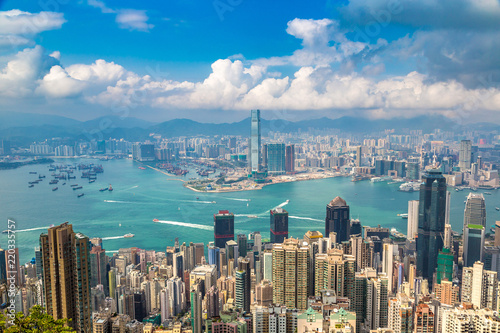 Canvas Print Panoramic view of Hong Kong