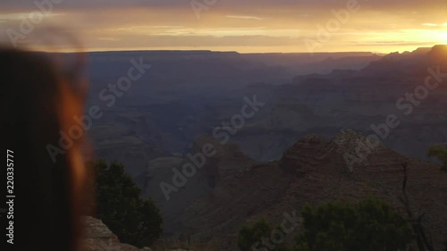 taking photos at grand canyon national park. photo