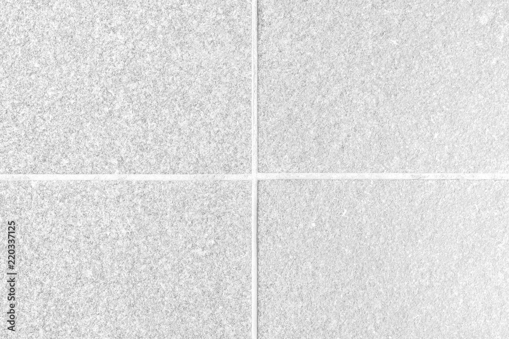 White stone tile floor background and texture