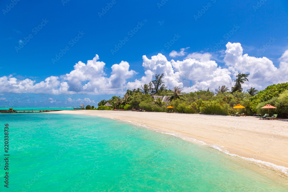 Tropical beach in the Maldives