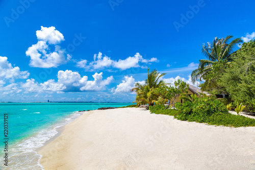 Tropical beach in the Maldives