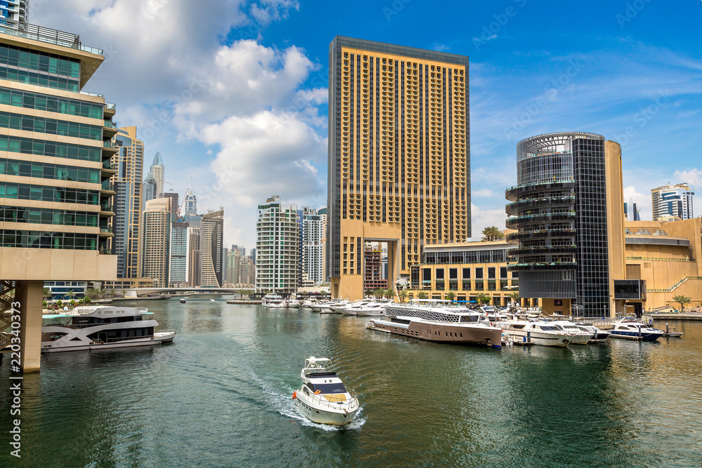 Dubai Marina in a summer day Dubai Marina in a summer day