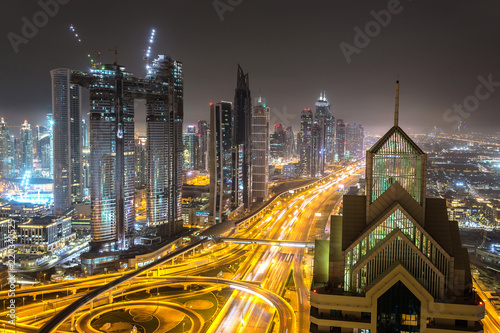 Downtown Dubai at night