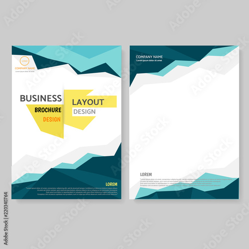 Business Brochure design. Cover Book and Magazine. Annual Report Vector illustration