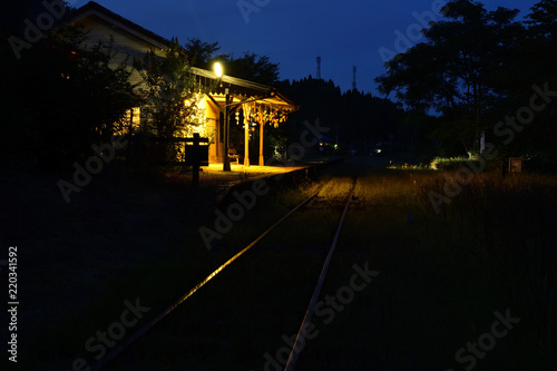 日本千葉県小湊鉄道の無人駅（月崎）