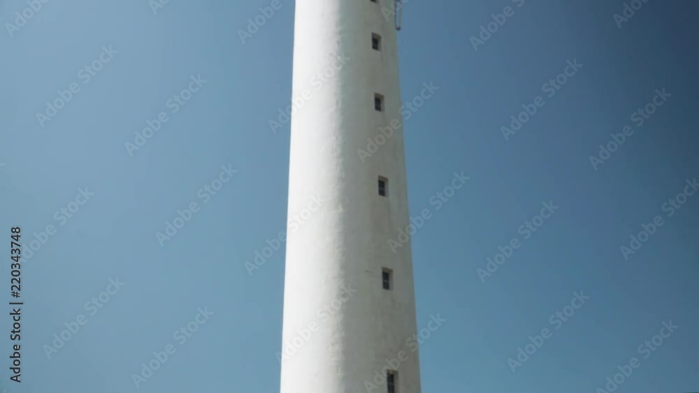 Tilt up shot of the lighthouse in Biarritz France Phare de Biarritz Tilt up shot of the lighthouse in Biarritz France Phare de Biarritz