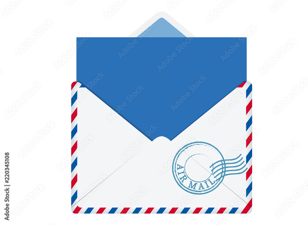 インビテーションカード エアメールのイラスト素材 カード 消印付き ベクター Airmail Stock Vector Adobe Stock