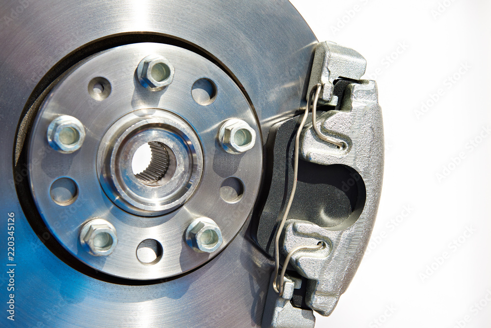 Brake disc and support with pads isolated Brake disc and support with pads isolated